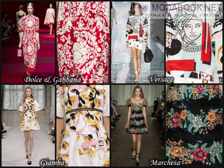 Мода весна 2015 - Рисунки на ткани 